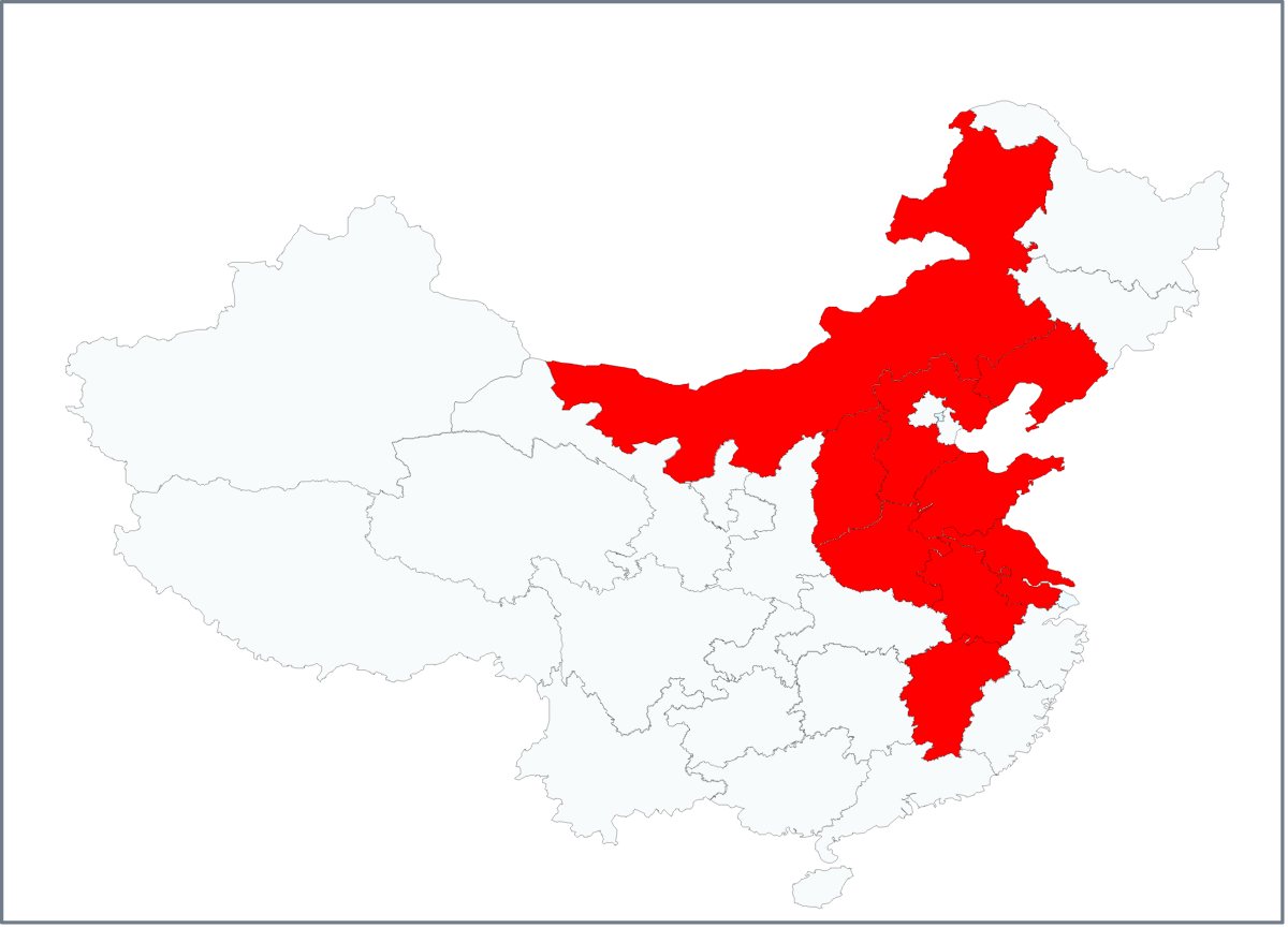 图12:产能过剩行业地理分布